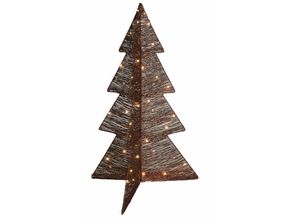 4262371532092 - Spetebo - led Tannenbaum Aufsteller 75 cm - rot - Deko Weihnachtsständer Batterie betrieben mit Timer - Weihnachten Advent Winter Ständer Dekoration