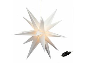 4262371532344 - Spetebo - xxl led Advents Stern warm weiß - 100cm - 3D Weihnachtsstern Fenster Deko zum Hängen für Außen mit Timer