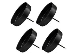 4262371533204 - Spetebo - Stumpenkerzen Pick 4er Set - schwarz - Kerzen Stecker für Advents und Weihnachts Gesteck - Kerzenpick für Kugelkerzen