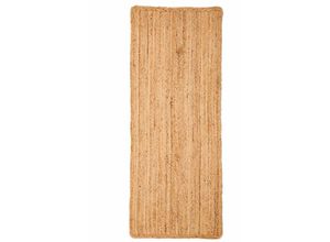 4262371533464 - Spetebo - Jute Teppich lola handgewebt natur - rechteckig   200 x 80 cm - Bodenmatte Läufer Fußmatte ethno boho Style