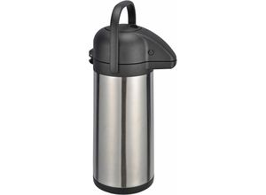 4262371533761 - Spetebo - Airpot Pumpkanne aus Edelstahl - 3 Liter - Isolierkanne für heiße und kalte Getränke - Thermo Kaffee Tee Kanne drehbar auslaufsicher