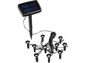 4262371533990 - Spetebo - led Solar Pflanzenstrahler klein - 10er Set - Mini Gartenstrahler warm weiß - Garten Deko Beleuchtung