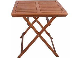 4262371534140 - Spetebo - Eukalyptus Gartentisch seattle eckig - 70 x 70 cm - Holz Klapptisch geölt - Balkontisch Beistelltisch Bistrotisch witterungsbeständig