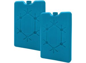 4262371534812 - Spetebo - Kühlakkus 2er Set blau - je 16 x 11 cm   265 ml - Kühl Element mit flachem Design - Kühlpack Eispack flach für Kühltasche Brotdose Camping