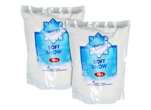 4262371536014 - Weicher Deko Kunstschnee weiß - 400g - Kunst Pulverschnee für Weihnachtsdekorationen - Schneepulver Bastelschnee Dekoschnee künstlicher Soft Schnee