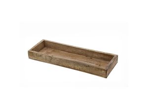 4262371536069 - Spetebo - Mango Dekoschale eckig - groß   40 x 18 cm - Holz Kerzentablett mit Rand - Holzschale Tischdeko Kerzenschale Holztablett Kerzenteller Deko