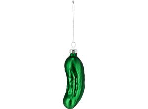 4262371536618 - Christbaumschmuck Weihnachtsgurke - 10 cm - Weihnachtsbaum Figur Anhänger aus Glas - Weihnachtsbaumgurke Christbaumgurke Gurke für den Weihnachtsbaum