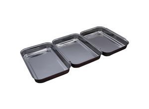 4262371537417 - Panier-Set aus Edelstahl zum Einhängen - 3er Set - Metall Schale Panierstraße rechteckige Servierschale 4262371537417 - Panier-Set aus Edelstahl zum Einhängen - 3er Set - Metall Schale Panierstraße rechteckige Servierschale
