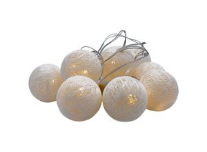 4262371537882 - Spetebo - led Lichterkette mit 10 Raphia Kugeln - weiß - Deko Beleuchtung mit Baumwollkugeln - Tischdeko Weihnachtsdeko Stimmungslicht 4262371537882 - Spetebo - led Lichterkette mit 10 Raphia Kugeln - weiß - Deko Beleuchtung mit Baumwollkugeln - Tischdeko Weihnachtsdeko Stimmungslicht