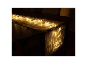 4262371537899 - Spetebo - led Tischläufer aus flexiblem Draht - 120 cm - Deko Beleuchtung warm weiß - Weihnachten Advent Winter Tisch Läufer Dekoration 50 led