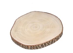 4262371538001 - Spetebo - Echtholz Baumscheibe natur - 40 bis 45 cm - Holz Scheibe zum Dekorieren Basteln Bemalen Brandmalen - Tischdeko Holzdeko Kerzenteller Deko