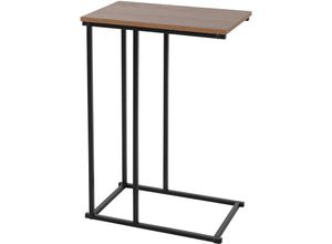 4262371538018 - Spetebo - Holz Beistelltisch mit Metall Gestell - 58 x 40 cm - Tisch zum Zustellen oder Dekorieren - Sofatisch Couchtisch Dekotisch Telefontisch