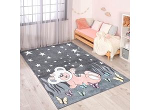 4262372645340 - Kinderteppich CARPET CITY ANIME916 Teppiche Gr B L 160 cm x 230 cm 11 mm 1 St grau Kinder Kinderzimmerteppiche