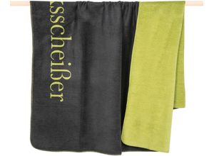 4262377419236 - Wohndecke PAD NOTES Wohndecken Gr B L 150 cm x 200 cm grau (grey) Decken Made in Europe