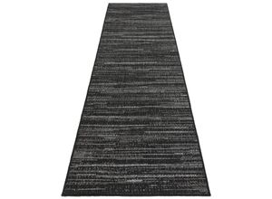 4262377771617 - Läufer ELLE DECORATION Mèlange Teppiche Gr B L 80 cm x 350 cm 5 mm 1 St schwarz (schwarz weiß) Kurzflor-Läufer Flachgewebe In-& Outdoor Modern Wendeteppich Balkon Wohnzimmer