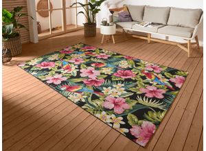 4262377774496 - Outdoorteppich HANSE HOME Tropical Feeling Teppiche Gr B L 160 cm x 235 cm 3 mm 1 St bunt Esszimmerteppiche In-& Outdoor Teppich Wetterfest Balkon Garten Wohnzimmer Floral