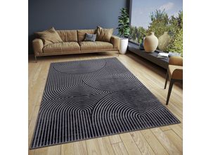 4262377774793 - Teppich HANSE HOME Faron Teppiche Gr B L 160 cm x 230 cm 3 mm 1 St schwarz Baumwollteppiche leichter 3 mm Kurzflor Skandi Boho 3D Effekt auch als Läufer