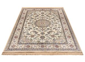 4262377777442 - Teppich FREUNDIN HOME COLLECTION Almas Teppiche Gr B L 160 cm x 230 cm 3 mm 1 St beige (creme) Fransenteppich Orientalische Muster Orient-Design Vintage-Look Fransen Kurzflor weich Wohnzimmer