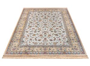 4262377777596 - Teppich FREUNDIN HOME COLLECTION Djamila Teppiche Gr B L 195 cm x 300 cm 3 mm 1 St beige (creme) Fransenteppich Orientalische Muster Orient-Design Vintage-Look Fransen Kurzflor weich Wohnzimmer