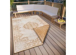 4262377777732 - Teppich CEBU Wendeteppich Teppiche Gr B L 240 cm x 340 cm 5 mm 1 St gelb (ocker) Esszimmerteppiche In-& Outdoor Wetterfest Balkon Wohnzimmer Wasserfest Orientalisch