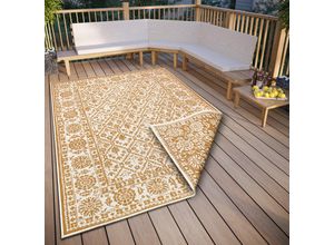 4262377777794 - Teppich Curacao Teppiche Gr B L 200 cm x 290 cm 5 mm 1 St gelb (ocker) Esszimmerteppiche In-& Outdoor Wetterfest Balkon Garten Wohnzimmer Wasserfest