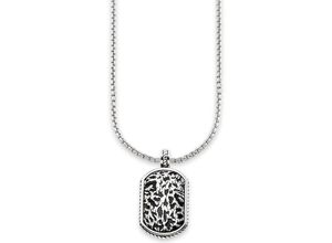 4262379031603 - Kette mit Anhänger Schmuck Geschenk Halskette Silber 925 Halsketten Gr Silber 925 (Sterlingsilber) Länge 55 cm Breite 13 mm silberfarben (silberfarben schwarz) Herren Ketten mit Anhänger zu Anzug Hemd Jeans Sneaker Anlass Geburtstag Weihnachten