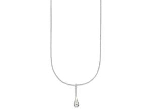 4262379033355 - Kette mit Anhänger Schmuck Geschenk Silber 925 Halsschmuck Halskette Tropfen Halsketten Gr Silber 925 (Sterlingsilber) Länge 50 cm silberfarben Damen Ketten mit Anhänger