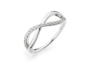 4262379034208 - Fingerring Schmuck Geschenk Silber 925 Damenring Infinity Fingerringe Gr 59 Silber 925 (Sterlingsilber) 15 mm silberfarben (silberfarben kristallweiß kristallweiß) Damen Fingerringe mit Topas