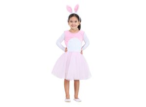 4262381010450 - buttinette Kinderkleid Hase rosa weiß