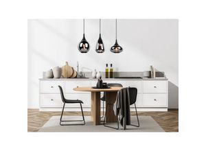 4262382961737 - Meinewunschleuchte - led Balken Pendelleuchte 3 flammig Glas Chrom verspiegelt & Rauchglas Optik