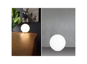 4262382966084 - Meinewunschleuchte - led Tischleuchte Mini Kugel - Glaskugel Weiß satiniert ø 15cm