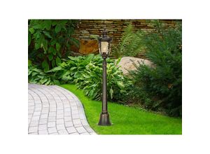 4262382966602 - Meinewunschleuchte - led Wegeleuchte im Jugendstil mit Amberglas Höhe 117cm 4262382966602 - Meinewunschleuchte - led Wegeleuchte im Jugendstil mit Amberglas Höhe 117cm