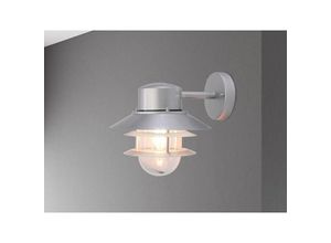 4262382966787 - Meinewunschleuchte - led Wetterfeste Downlight Außen Wandlaterne aus Edelstahl Silber Höhe 24cm