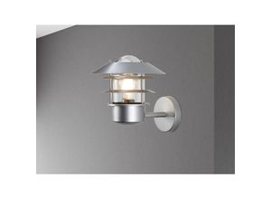 4262382966954 - Meinewunschleuchte - led Moderne Außen Wandlaterne aus Edelstahl Silber Höhe 24cm