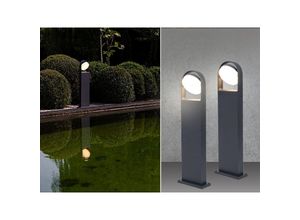 4262382967579 - Meinewunschleuchte - led Wegeleuchten 2er set Anthrazit alu - Kopf 320° verstellbar IP54 Höhe 70cm