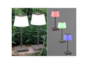 4262382967753 - Meinewunschleuchte - 2er set Outdoor Akku Tischleuchten rgb & Weißtöne dimmbar Höhe 30cm