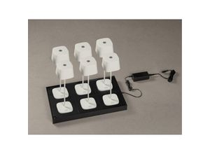 4262382968460 - Meinewunschleuchte - 6er Set Outdoor Akku Tischleuchten mit usb Ladestation