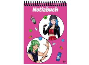 4262385941798 - A 5 Notizblock Manga Quinn und Enora pink blanko