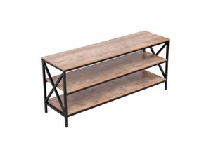 4262386286232 - TV Schrank Regal Sideboard mit 3 Ablagen HWB13-HOL Holz