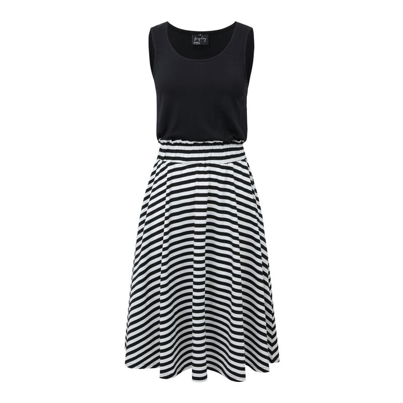 4262387243265 - MAY Mittellanges Kleid schwarz weiß in L