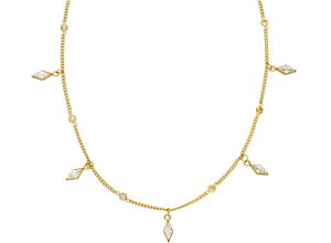 4262390039497 - Kette mit Anhänger Schmuck Geschenk Euphoria Choker 23411 Halsketten Gr Edelstahl Länge 40 cm goldfarben (gelbgoldfarben kristallweiß) Damen mit Zirkonia (synth)