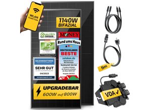 4262399770681 - Balkonkraftwerk 1150W 600W Solaranlage mit Garten Halterung Steckerfertig WIFI Komplettset Photovoltaik Anlage 600W 800W 4262399770681 - Balkonkraftwerk 1150W 600W Solaranlage mit Garten Halterung Steckerfertig WIFI Komplettset Photovoltaik Anlage 600W 800W