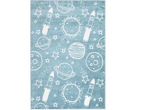 4262400518424 - Kinderteppich - Galaxy Weltall Blau 80 x 150 cm