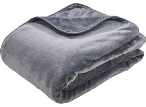 4262401192524 - Wohndecke DONE POLAR Wohndecken Gr B L 150 cm x 200 cm grau (anthracite) Fleecedecken Weiche wärmende Kuscheldecke