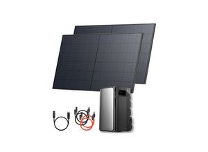 4262403076617 - Solarway® 880Wp   800W Balkonkraftwerk mit 19kWh Speicher komplett Steckdose - 19 kWh EcoFlow Stream Max - Solaranlage Komplettset - 440W bifaziale Solarmodule & EcoFlow Speicher & Zubehör -