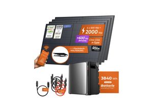 4262403076983 - Solarway® Balkonkraftwerk 2000Wp   800W mit 38 kWh EcoFlow STREAM Ultra X Speicher – Komplettset mit 500W Solarmodulen Wechselrichter & Zubehör – steckerfertige Mini-Solaranlage für die Steckdose