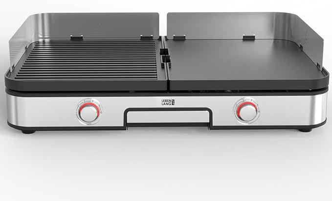 4262406932682 - Elektro-Tischgrill - 2400W - Inklusive Grillzange und Spritzschutz - 30 x 237 x 15 cm - Edelstahl 4262406932682 - Elektro-Tischgrill - 2400W - Inklusive Grillzange und Spritzschutz - 30 x 237 x 15 cm - Edelstahl