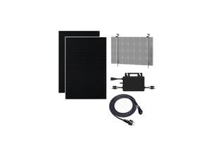 4262411894722 - Balkonkraftwerk 800W - Hoymiles und 2x JA Solar Full Black Balkonkhalterung Set