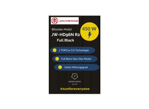 4262411898294 - Jolywood JW-HD96N R2 450W Full Black – Bifazial Glas-Glas Modul