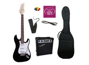 4262414191255 - Elektrogitarre - E-Gitarre schwarz im SET von Vision   6-teilg E-Gitarre mit Verstärker Tasche Band Saiten 3 Pick